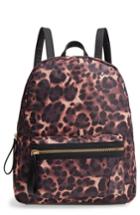 Emperia Leopard Print Nylon Backpack - Brown