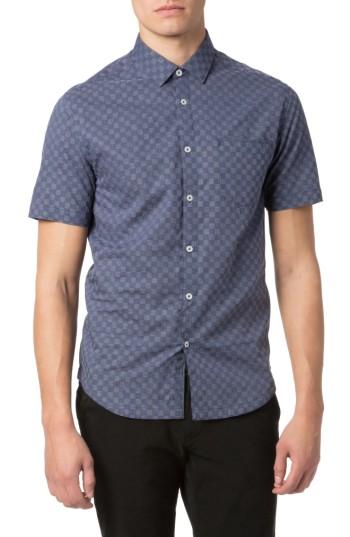Men's Good Man Brand Trim Fit Graph Print Sport Shirt - Blue