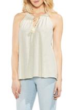 Women's Vince Camuto Keyhole Neck Tank Top, Size - Ivory