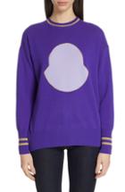 Women's Moncler Embroidered Cashmere Sweater - Purple