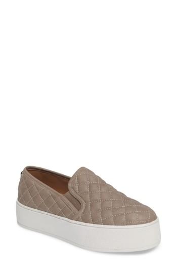 Women's Steve Madden Ecentrcq Quilted Platform Sneaker .5 M - Grey