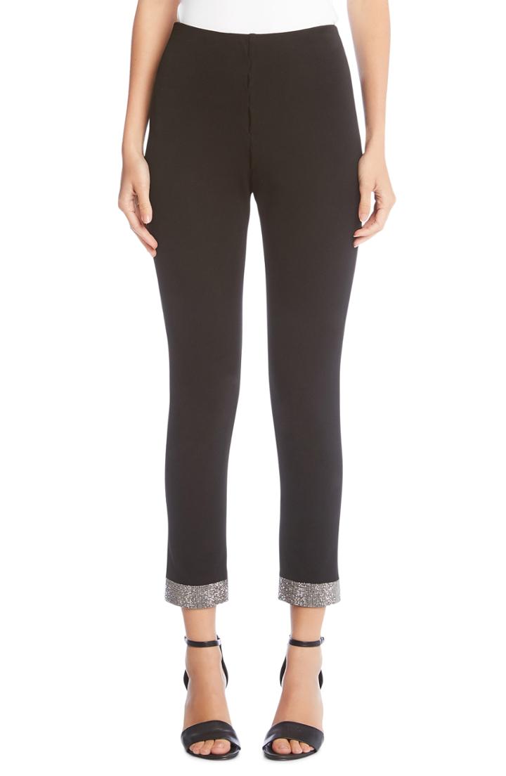 Women's Karen Kane Piper Rhinestone Hem Skinny Pants