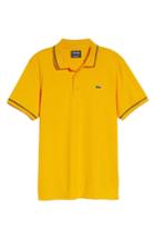 Men's Lacoste Sport Piped Pique Tech Polo (xl) - Yellow