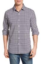 Men's Mizzen+main Montauk Regular Fit Gingham Performance Sport Shirt - Blue
