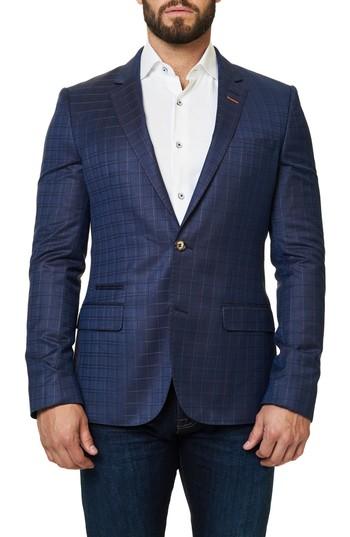 Men's Maceoo Socrate Plaid Sport Coat (m) - Blue