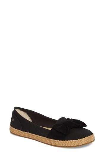 Women's Ugg Abigail Bow Flat M - Black