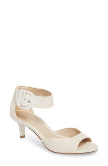 Women's Pelle Moda 'berlin' Ankle Strap Sandal .5 M - White