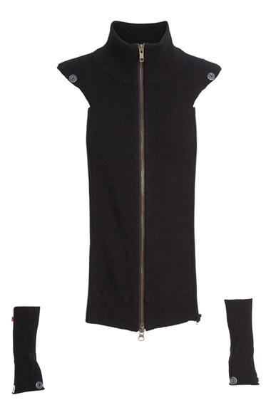Women's Veronica Beard 'crystal' Cashmere Turtleneck Dickey & Cuffs
