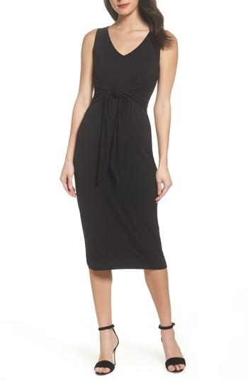 Women's Forest Lily Tie Front Dress - Black
