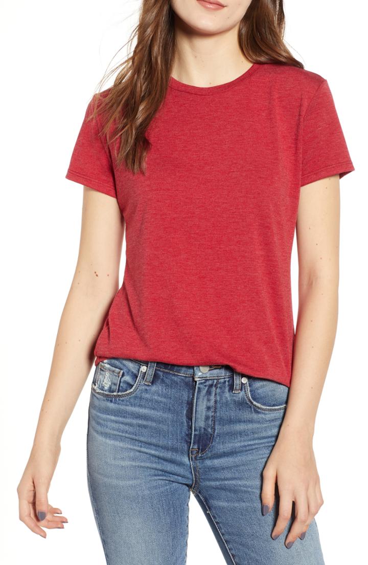 Women's Bp. Crewneck Tee, Size - Red