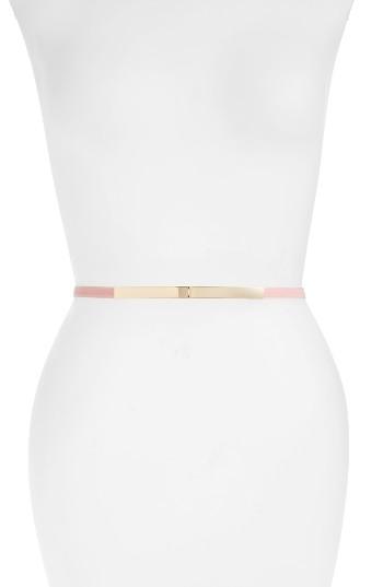 Women's Elise M. 'lohan' Metal Plate Elastic Belt, Size - Pink