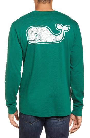 Men's Vineyard Vines Vintage Fill Whale Graphic Pocket T-shirt - Green