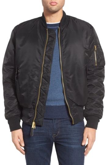 Men's Alpha Industries Reversible Flight Jacket, Size - Black