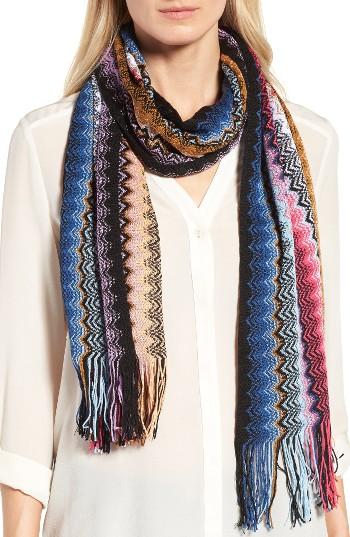 Women's Missoni Fringe Scarf, Size - Green