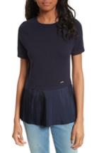 Women's Ted Baker London Gutai Pleat Panel Knit Top - Blue