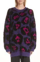 Women's Marc Jacobs Leopard Spot Wool Blend Sweater - Purple