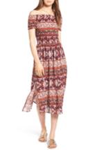 Women's Bp. Smocked Off The Shoulder Midi Dress