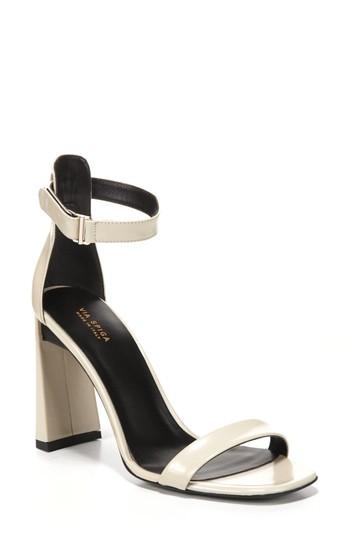 Women's Via Spiga Faxon Ankle Strap Sandal .5 M - White