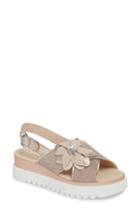 Women's Gabor Flower Platform Sandal M - Metallic