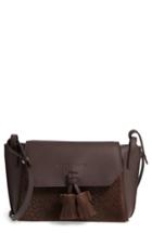 Longchamp Small Penelope Leather Crossbody Bag - Brown