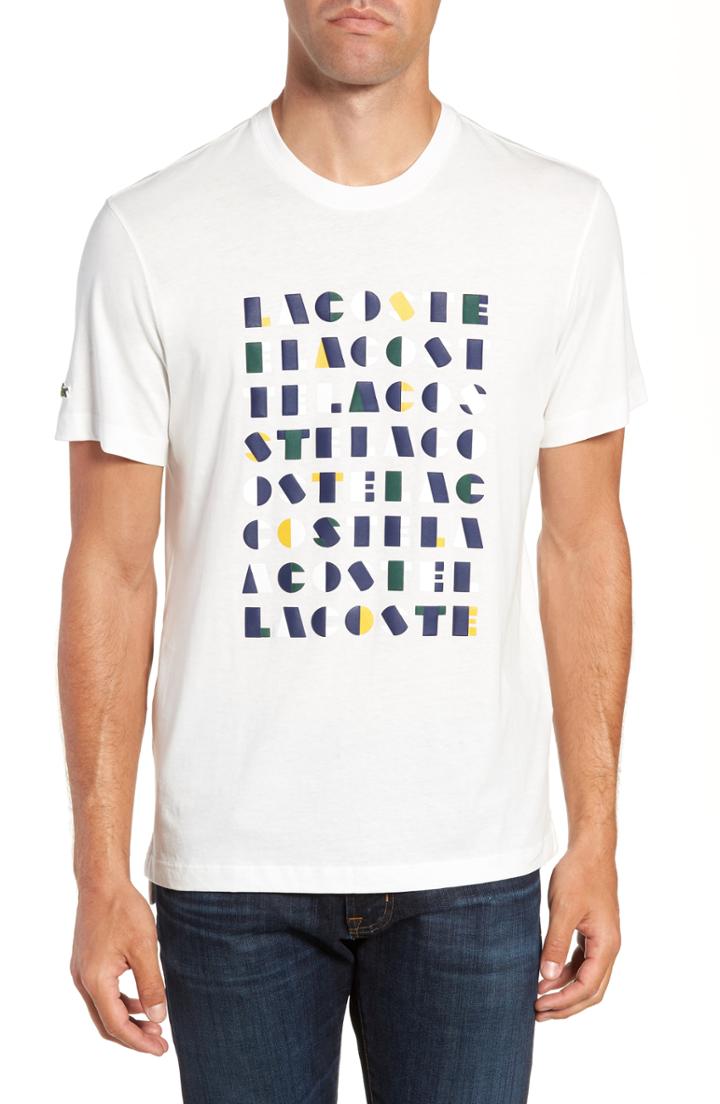 Men's Lacoste Letter Graphic T-shirt (m) - White