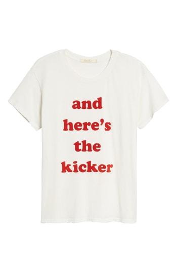Women's Junk Food And Here's The Kicker Cotton Tee - White