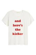 Women's Junk Food And Here's The Kicker Cotton Tee - White