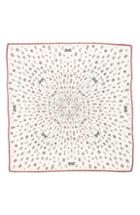 Women's Alexander Mcqueen Jeweled Bugs Print Silk Scarf, Size - White