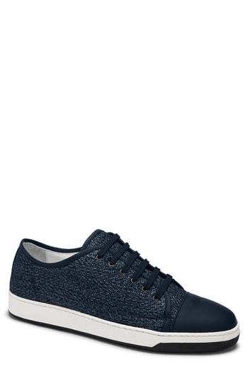 Men's Bugatchi Textured Low Top Sneaker M - Blue