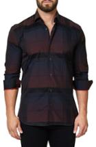Men's Maceoo Trim Fit Plaid Sport Shirt (m) - Black