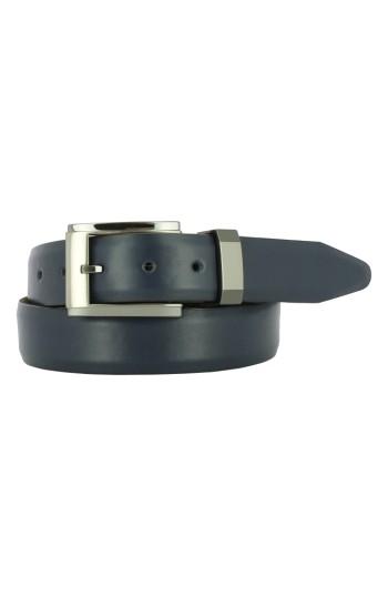 Men's Remo Tulliani Luke Leather Belt - Navy