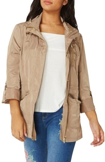 Women's Dorothy Perkins Trench Raincoat Us / 10 Uk - Beige