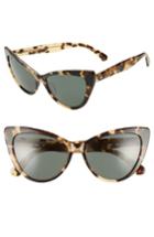 Women's Kate Spade New York Karina 56mm Cat Eye Sunglasses - Dark Havana