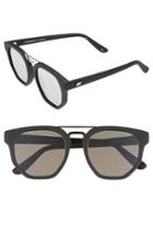 Women's Le Specs 'thunderdome' 52mm Sunglasses - Black Rubber/ Silver