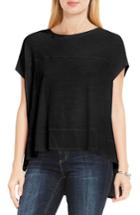Women's Two By Vince Camuto Chiffon High/low Hem Knit Tee