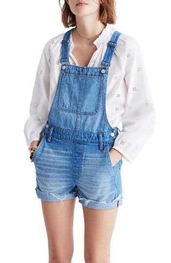 Women's Madewell Short Denim Overalls