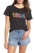 Women's Sub Urban Riot Sunrise Sunset Slouched Tee - Black