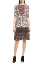 Women's Saloni Vera Print Silk Dress - Black