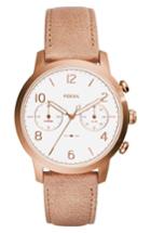Women's Fossil Caiden Chronograph Leather Strap Watch, 38mm