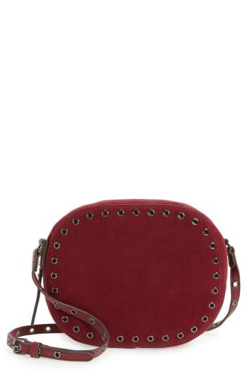 Vince Camuto Areli Suede & Leather Crossbody Bag - Burgundy