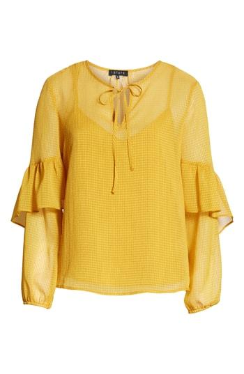 Women's 1.state Sheer Tie Neck Blouse