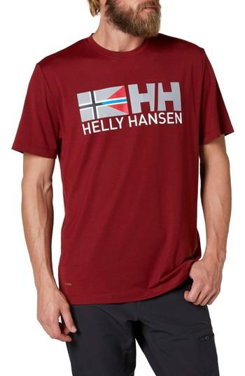 Men's Helly Hansen Rune Graphic T-shirt - Burgundy