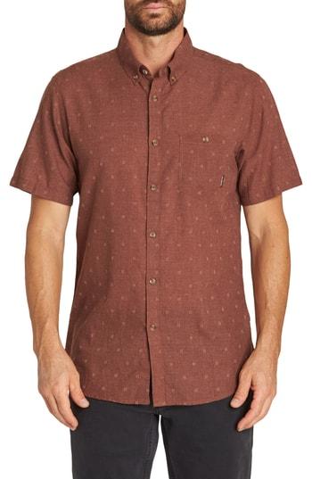 Men's Billabong All Day Jacquard Shirt - Red