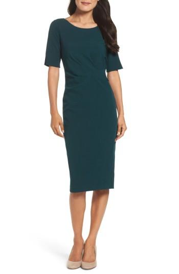 Women's Adrianna Papell Crepe Midi Dress - Green