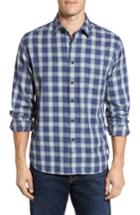 Men's Grayers Walden Slim Fit Plaid Slub Twill Sport Shirt - Blue