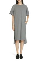Women's Eileen Fisher Organic Cotton T-shirt Dress, Size - Grey
