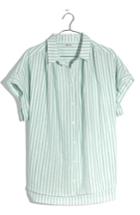 Women's Madewell Central Stripe Shirt, Size - Green