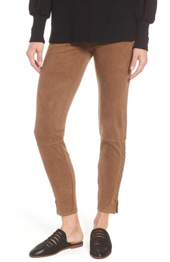 Women's Lysse Mission Faux Suede Leggings - Brown