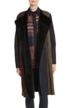 Women's Lafayette 148 New York Robyn Reversible Genuine Shearling Coat - Blue