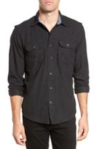 Men's Tailor Vintage Heather Flannel Shirt - Black